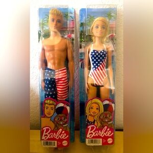 Patriotic Barbie & Ken New in Package
